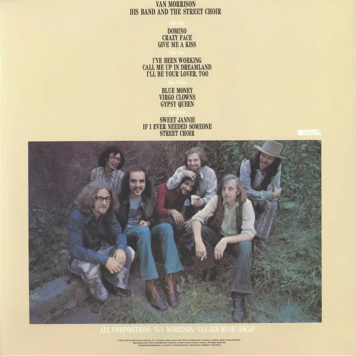 Обратная сторона обложки — Van MORRISON — His Band & The Street Choir (Acoustic Sounds 40 Series)
