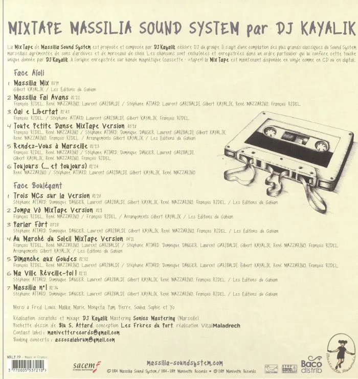 Обратная сторона обложки — MASSILIA SOUND SYSTEM / DJ KAYALIK — Mixtape