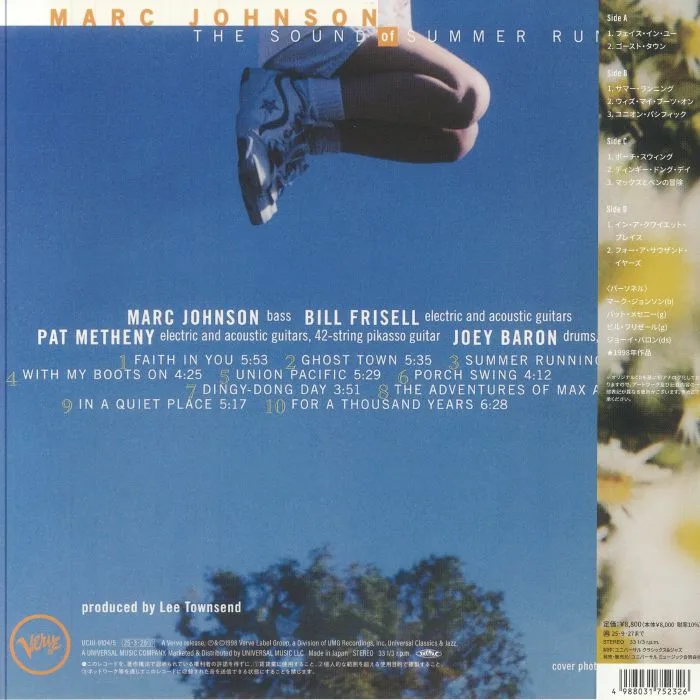Back cover — Marc JOHNSON — The Sound Of Summer Running