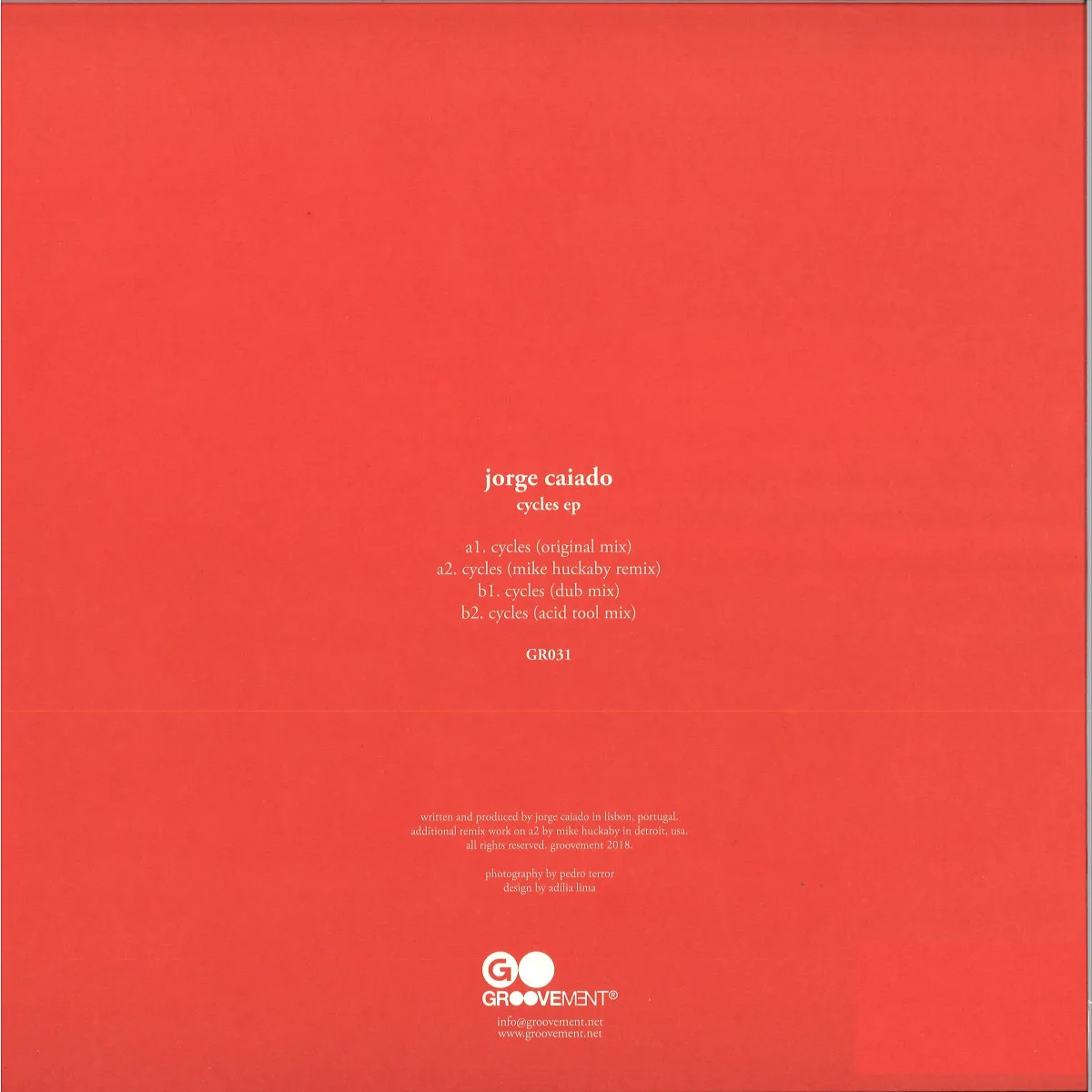 Back cover — Jorge Caiado — Cycles EP