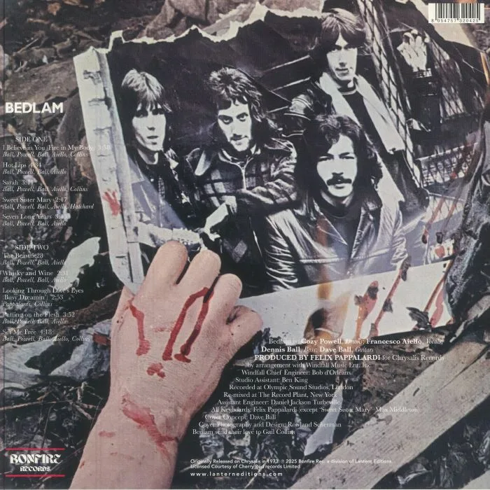Back cover — BEDLAM — Bedlam (reissue)