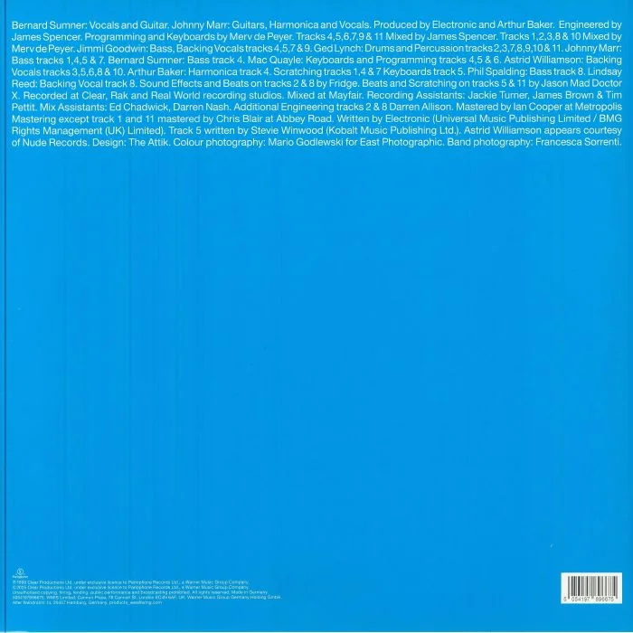 Back cover — ELECTRONIC aka BERNARD SUMNER / JOHNNY MARR — Twisted Tenderness (reissue)