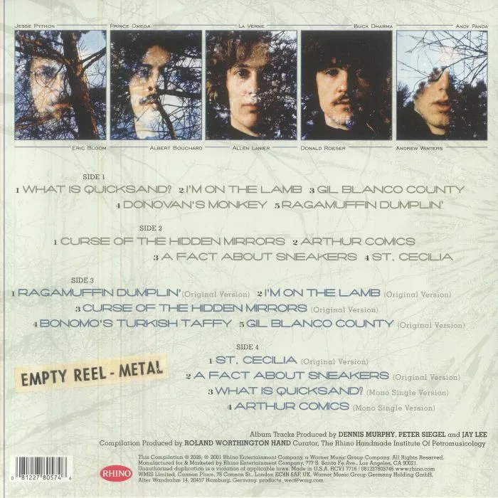 Back cover — STALK FORREST GROUP — St Cecilia: The Elektra Recordings (Record Store Day RSD 2026)