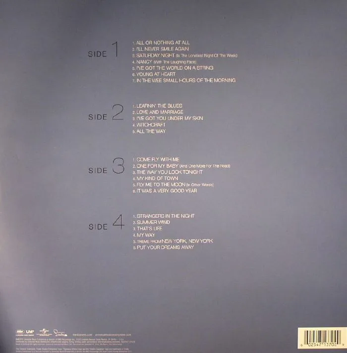 Back cover — Frank SINATRA — Ultimate Sinatra