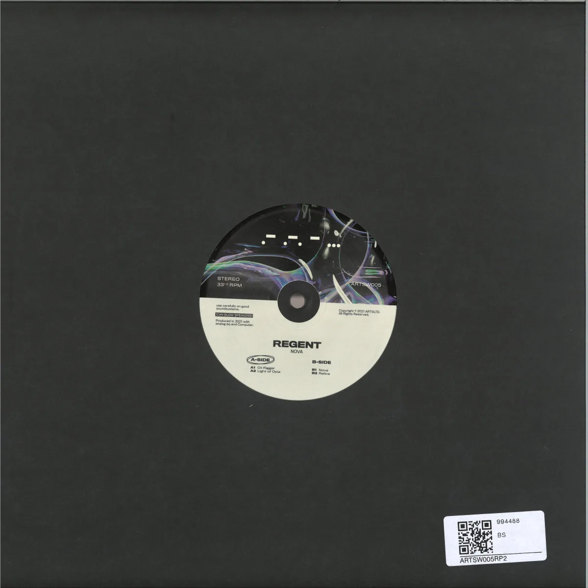 Back cover — Regent — Nova [stickered sleeve]