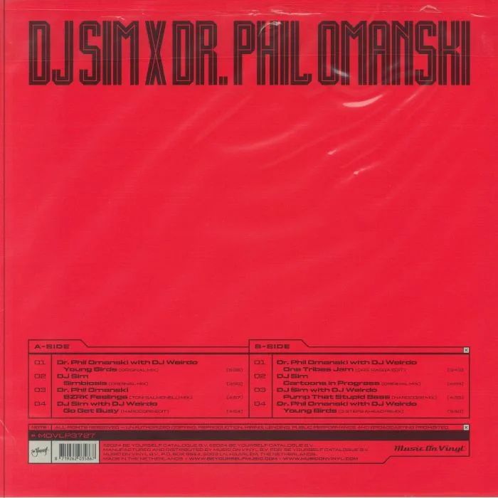 Обратная сторона обложки — DJ SIM / DR PHIL OMANSKI — Hardcore Legends
