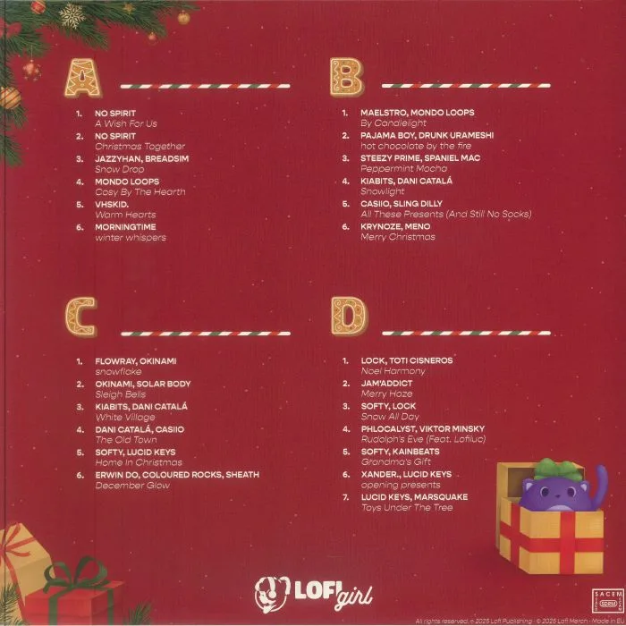 Обратная сторона обложки — LOFI GIRL / VARIOUS — Christmas 2025