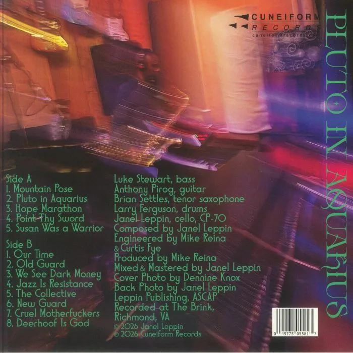 Back cover — Janel LAPPIN / ENSEMBLE VOLCANIC ASH — Pluto In Aquarius