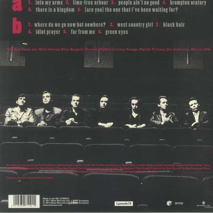 Обратная сторона обложки — Nick CAVE & THE BAD SEEDS — The Boatman's Call