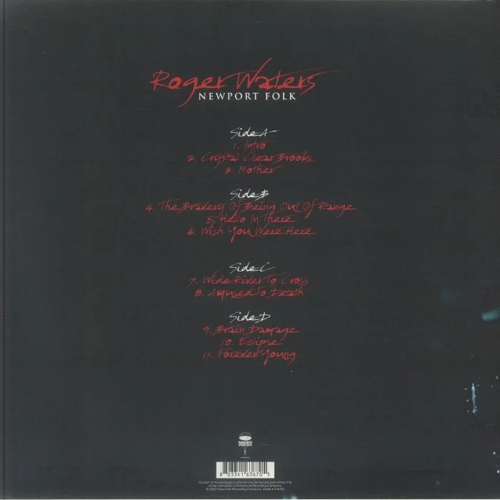 Back cover — Roger WATERS — Newport Folk