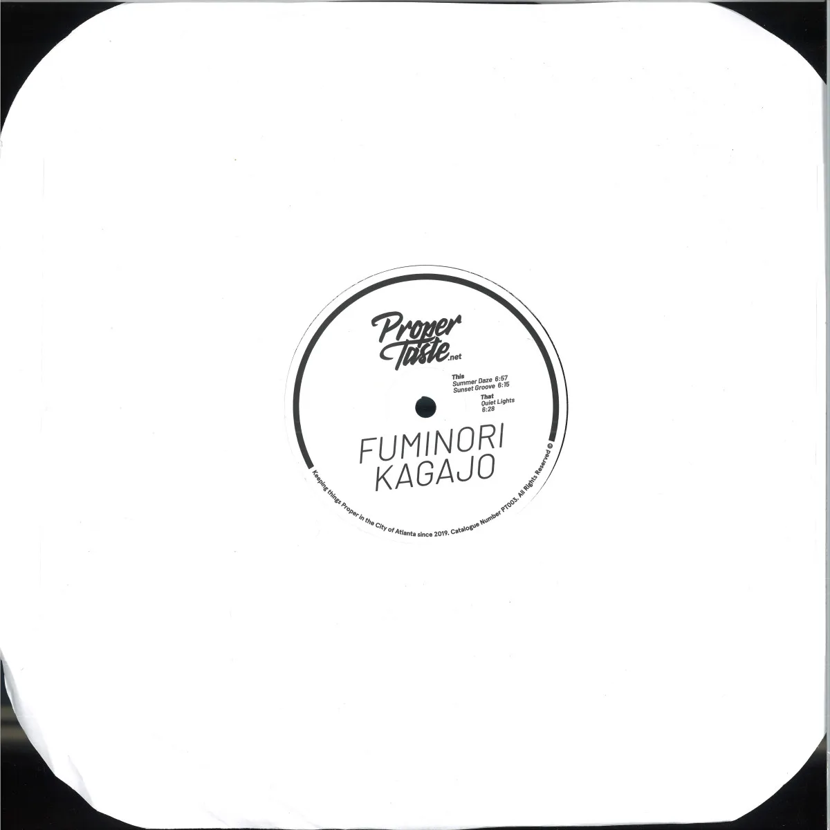 Обратная сторона обложки — Fuminori Kagajo — Summer Daze EP