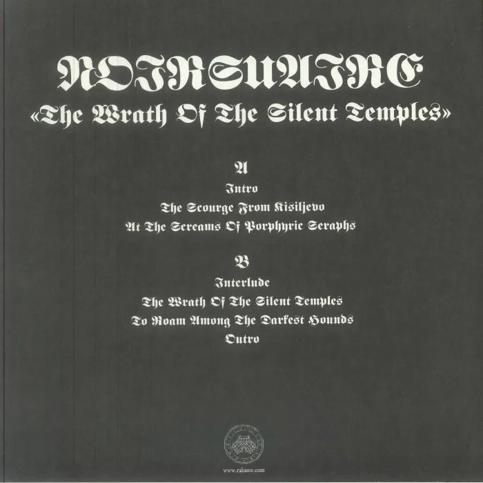 Обратная сторона обложки — NOIRSUAIRE — The Wrath Of The Silent Temples