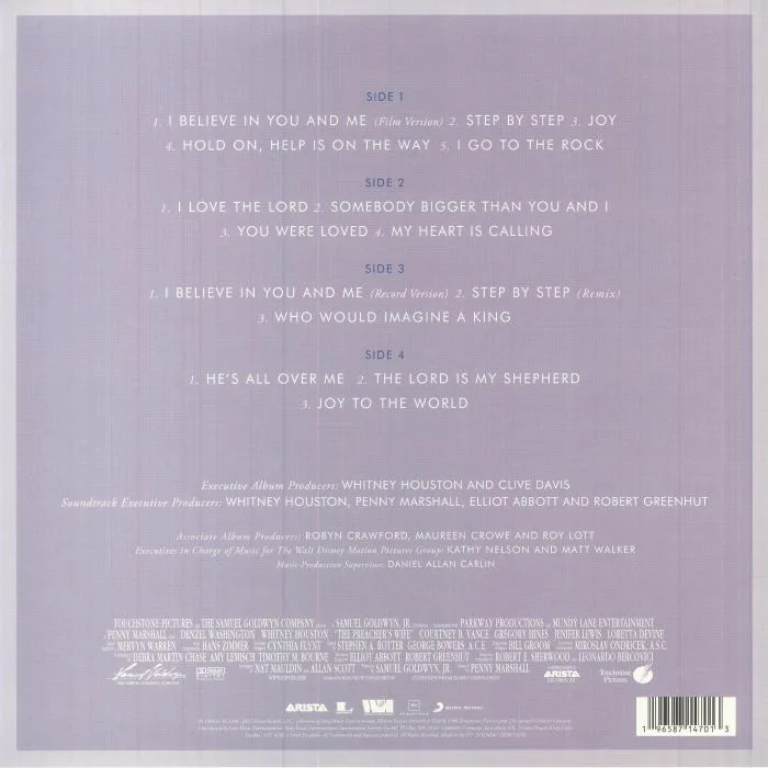 Обратная сторона обложки — Whitney HOUSTON — The Preacher's Wife (Soundtrack) (reissue)