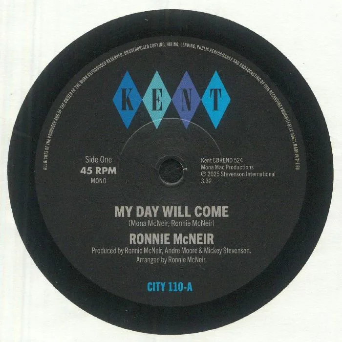 Лицевая сторона обложки — Ronnie McNEIR — My Day Will Come