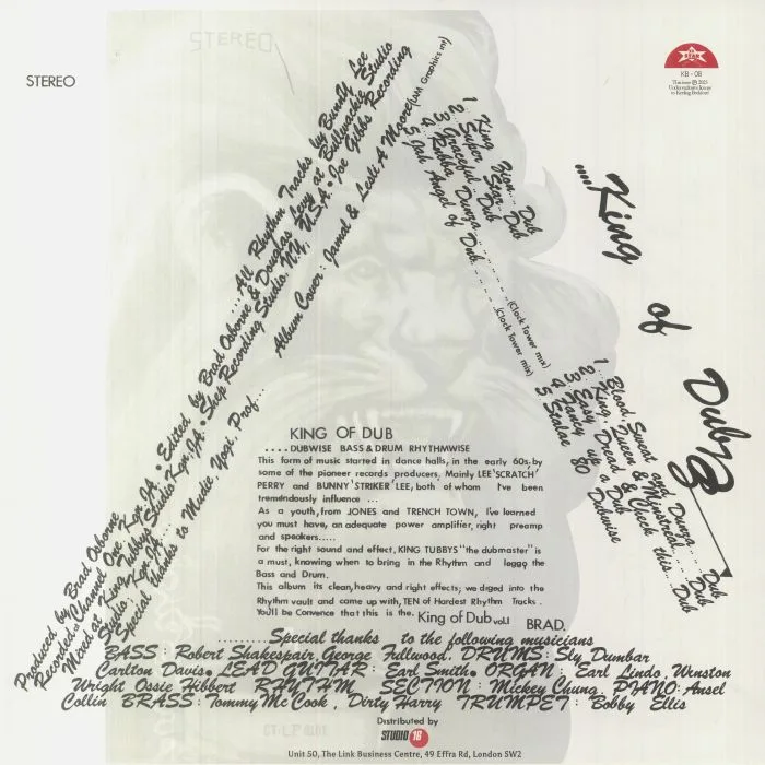 Обратная сторона обложки — KING TUBBY / BUNNY LEE — King Of Dub (reissue)