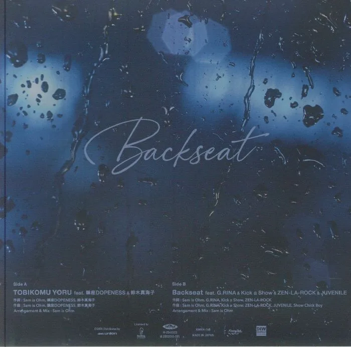 Back cover — SAM IS OHM — Tobikomu Yoru