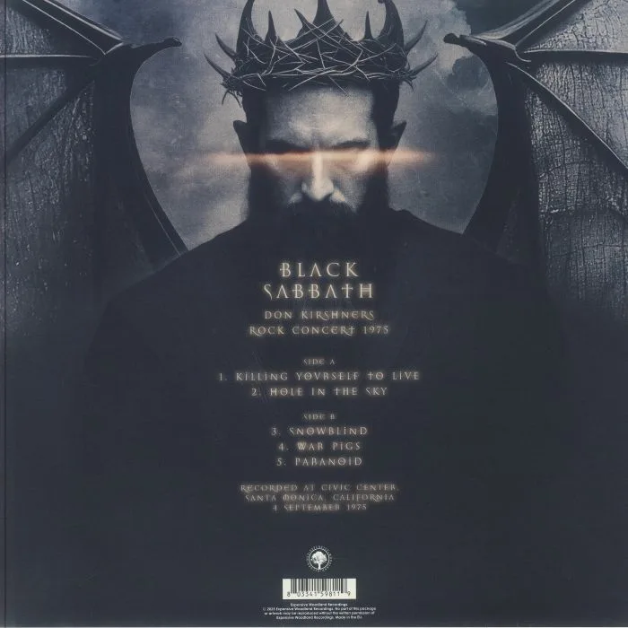 Обратная сторона обложки — BLACK SABBATH — Don Kirshners Rock Concert 1975