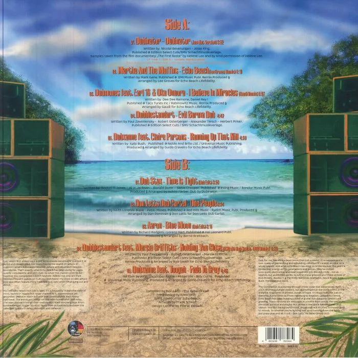 Back cover — Don LETTS / VARIOUS — The Rebel Dread At Echo Beach