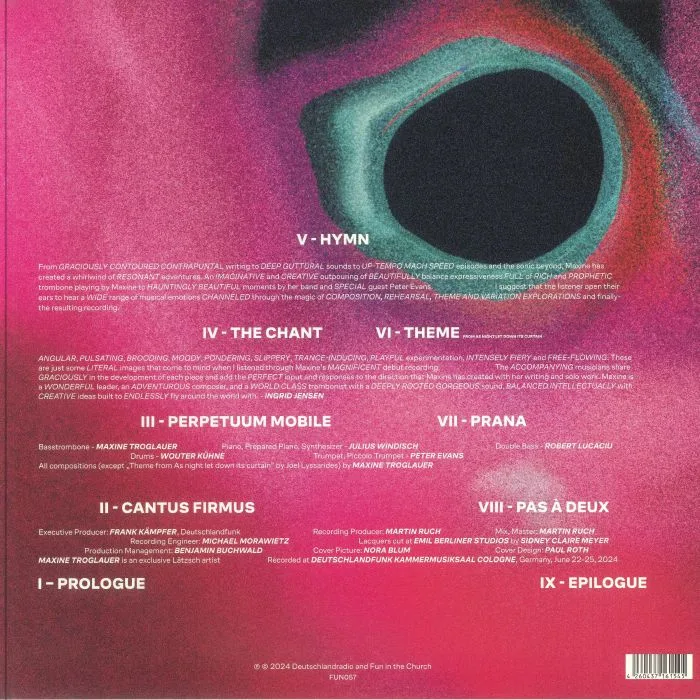 Back cover — Maxine TROGLAUER — Hymn