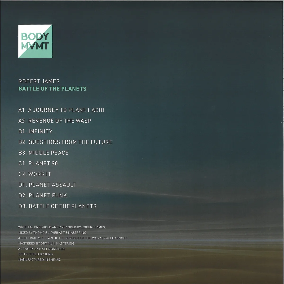 Back cover — Robert James — Battle Of The Planets 2x12"