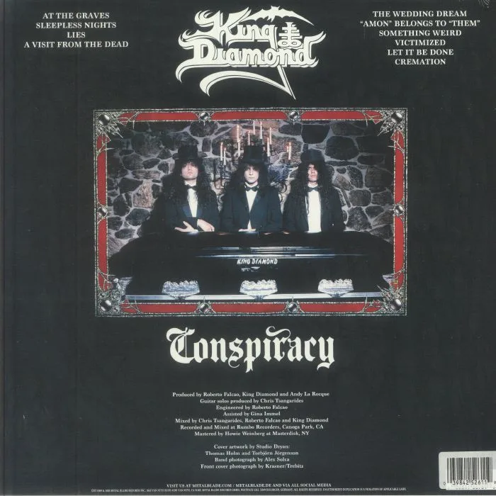 Back cover — KING DIAMOND — Conspiracy (reissue)