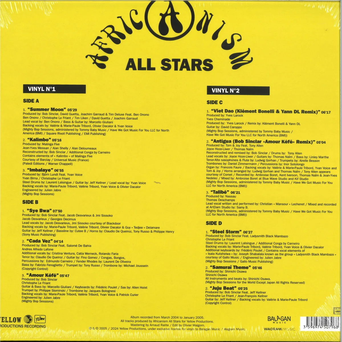 Back cover — Africanism Allstars — AFRICANISM III LP 2x12"