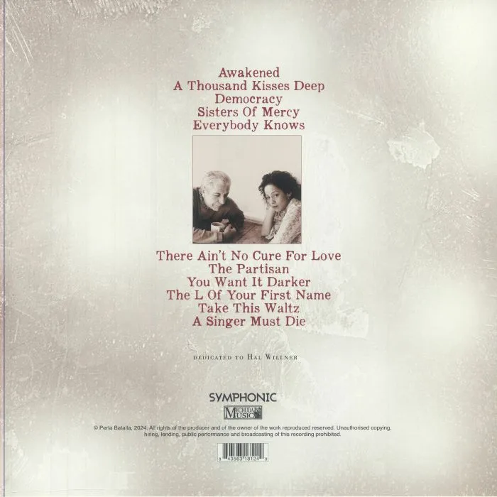 Back cover — Perla BATALLA — A Letter To Leonard Cohen: Tribute To A Friend