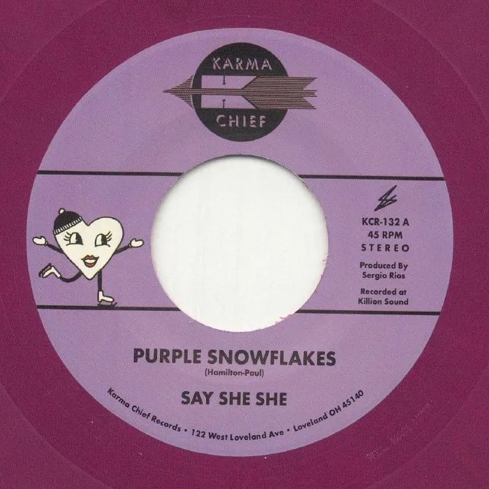 Лицевая сторона обложки — SAY SHE SHE — Purple Snowflakes