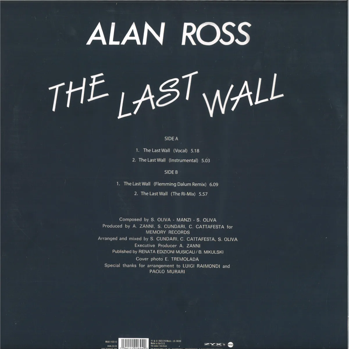 Обратная сторона обложки — ALAN ROSS — THE LAST WALL