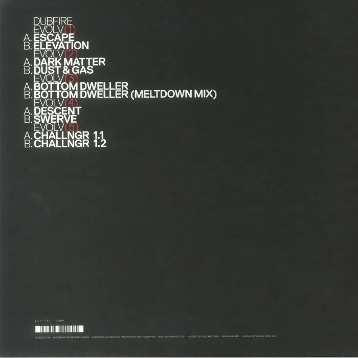 Back cover — DUBFIRE — EVOLV
