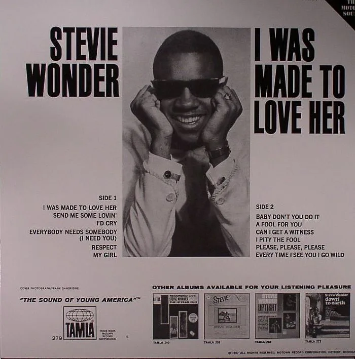 Back cover — Stevie WONDER — I Was Made To Love Her