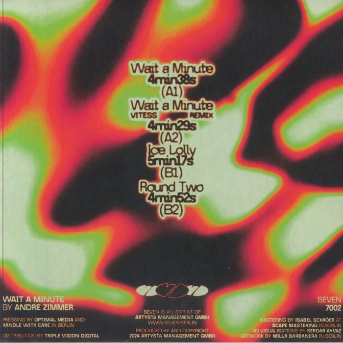 Back cover — Andre Zimmer — Wait a Minute