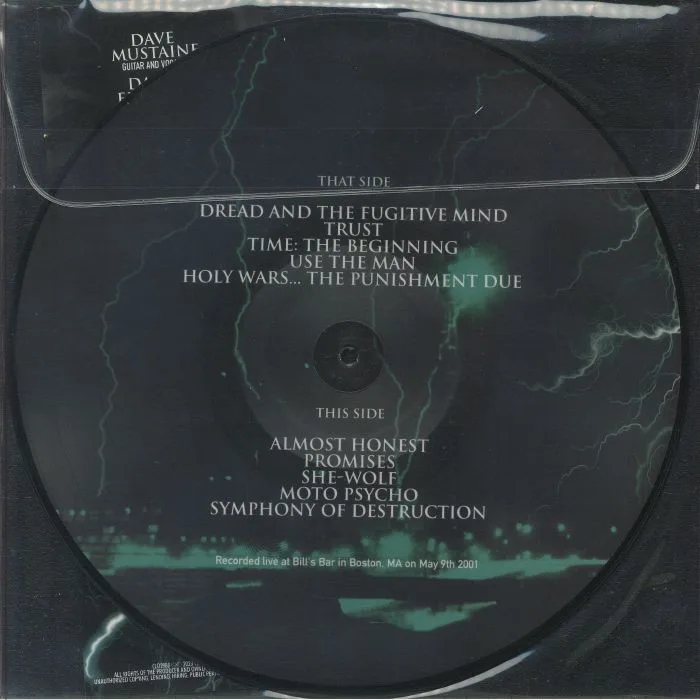 Back cover — MEGADETH — Unplugged In Boston