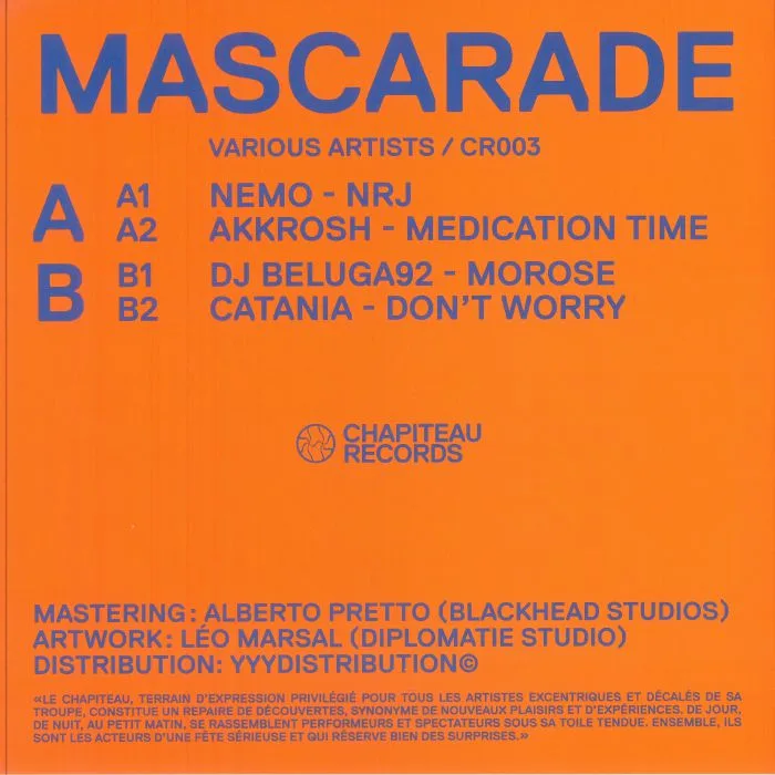 Back cover — AKKROSH / DJ BELUGA92 / NEMO / CATANIA — Mascarade