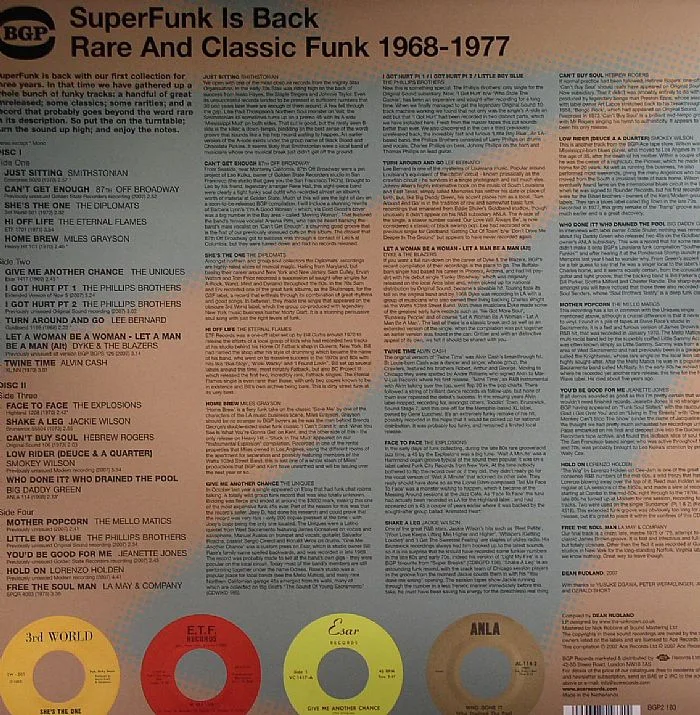 Обратная сторона обложки — VARIOUS — Super Funk Is Back Vol 5: Rare & Classic Funk 1968-1977