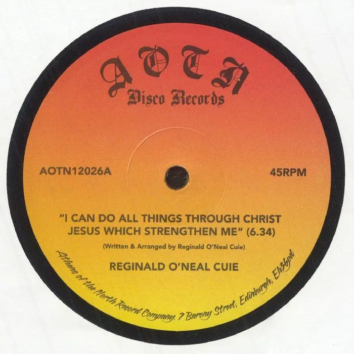 Лицевая сторона обложки — Reginald O'NEAL CUIE — I Can Do All Things Through Christ Jesus Which Strengthen Me