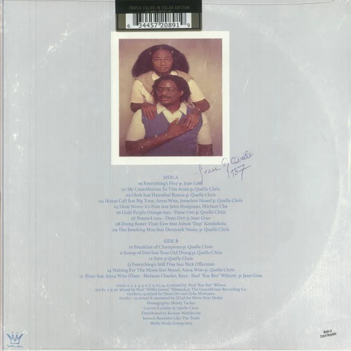 Back cover — Jean GRAE / QUELLE CHRIS — Everything's Fine