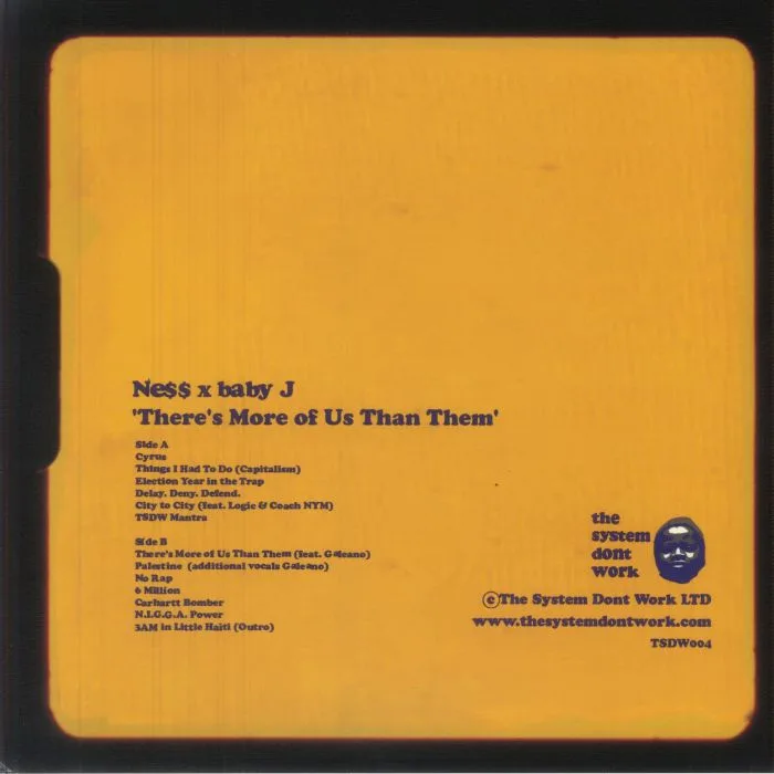 Back cover — NESS / BABY J — There's More Of Us Than Them