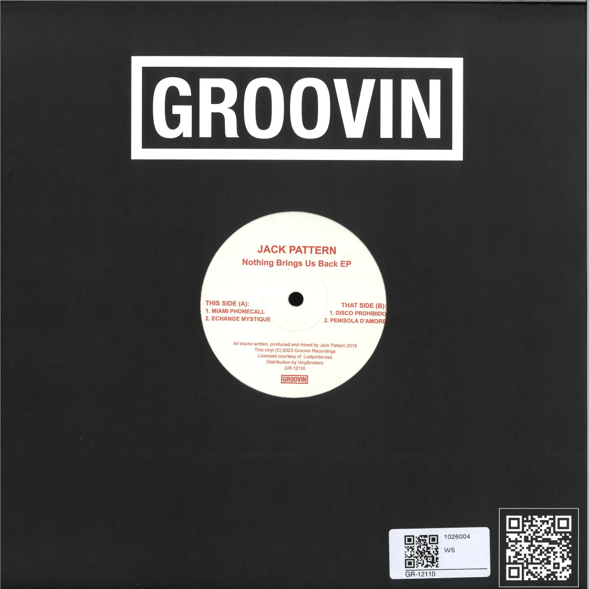 Back cover — Jack Pattern — NOTHING BRINGS US BACK EP