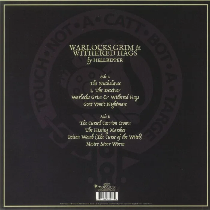 Обратная сторона обложки — HELLRIPPER — Warlocks Grim & Withered Hags