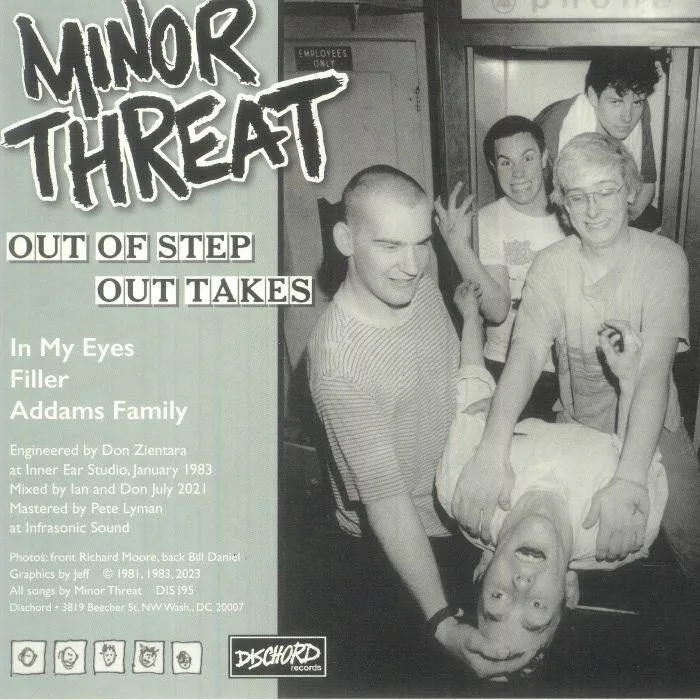 Обратная сторона обложки — MINOR THREAT — Out Of Step Outtakes