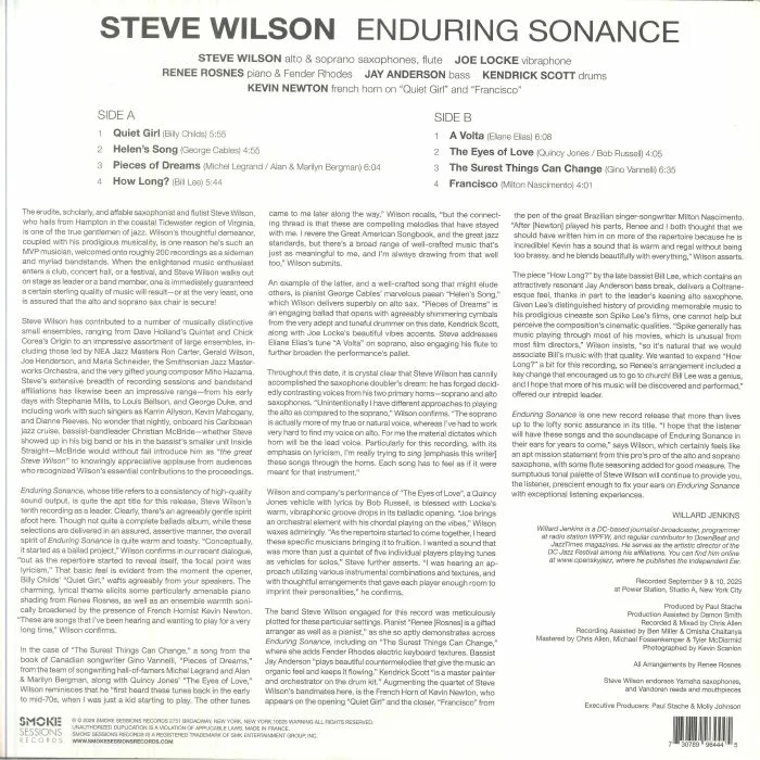 Back cover — Steve WILSON — Enduring Sonance