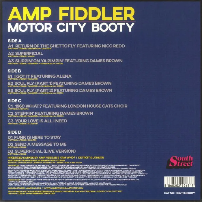 Back cover — Amp Fiddler — Motor City Booty LP 2x12"