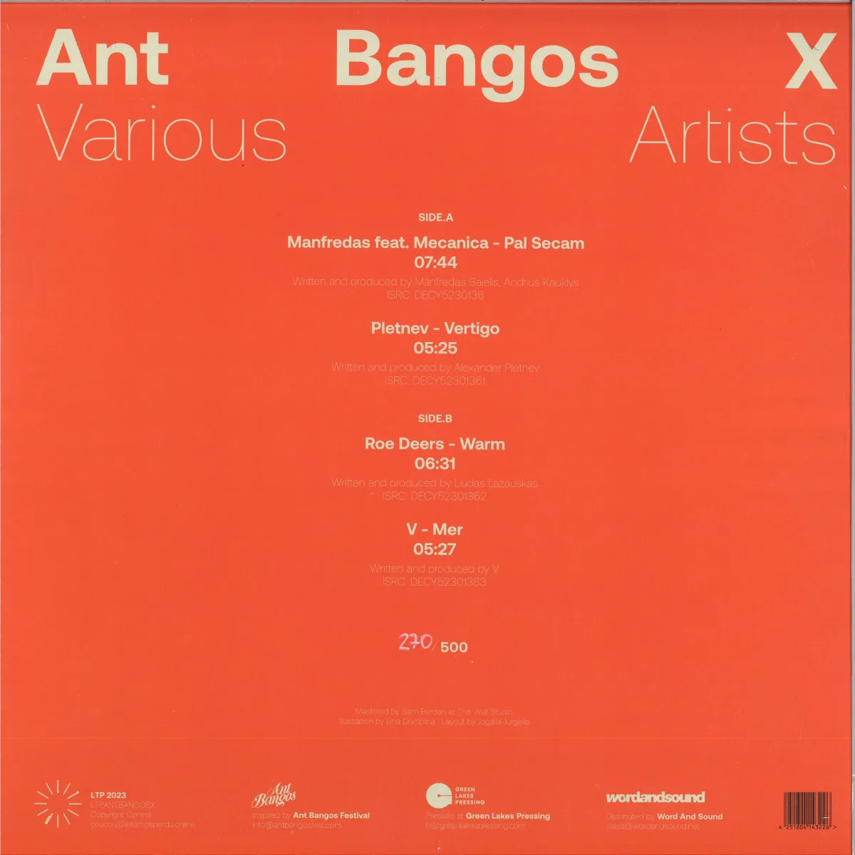 Обратная сторона обложки — Various — Ant Bangos X