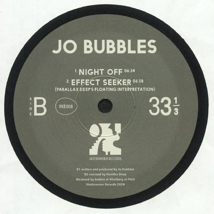 Back cover — Jo BUBBLES — Hidden Place EP