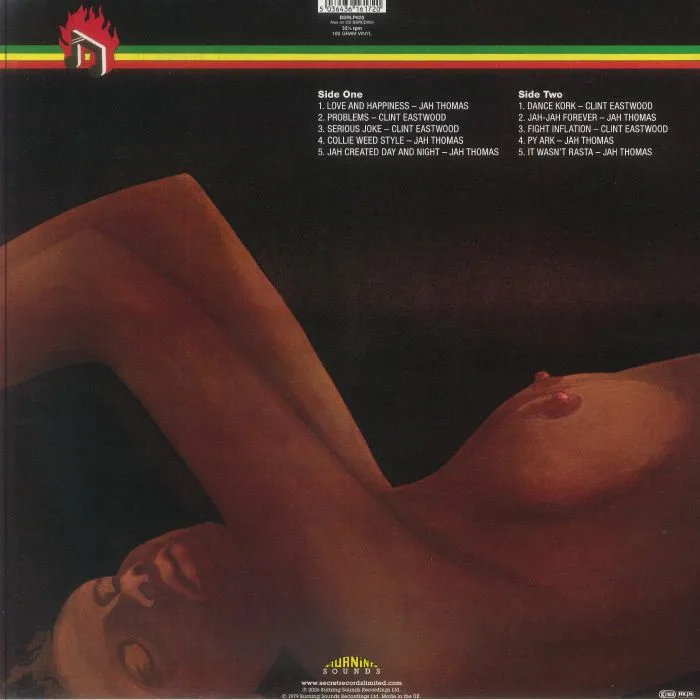Back cover — Clint EASTWOOD / JAH THOMAS — Love & Happiness (reissue)