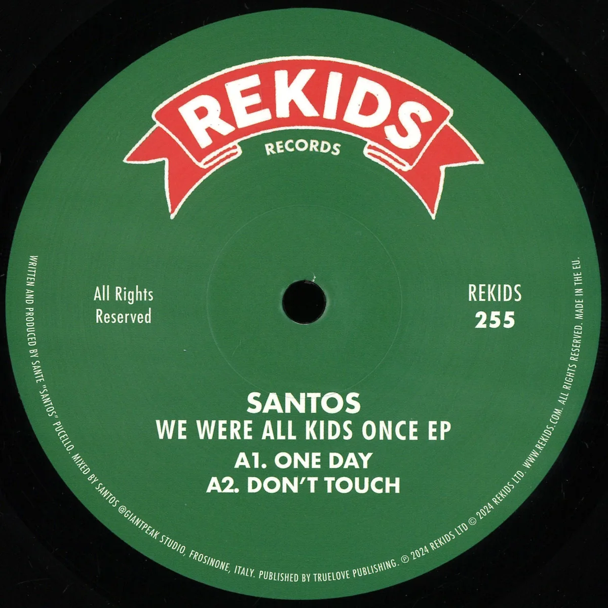 Лицевая сторона обложки — Santos — We Were All Kids Once EP