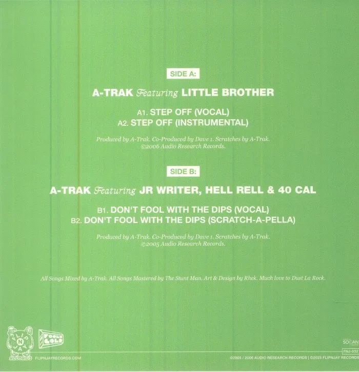 Обратная сторона обложки — A TRAK — Step Off
