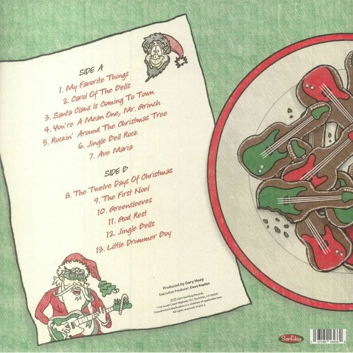 Back cover — Gary HOEY — Hark! The Ho Ho Hoey Hits! (Record Store Day RSD Black Friday 2023)