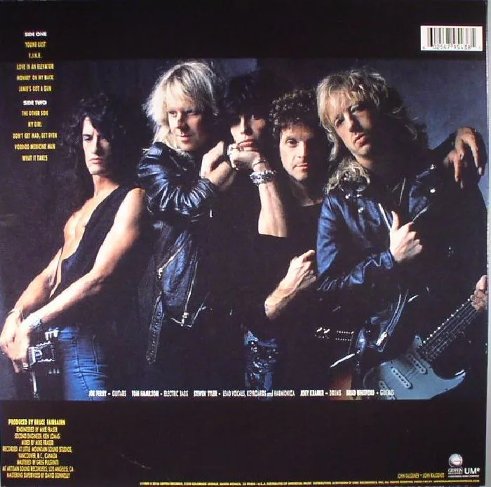 Back cover — AEROSMITH — Pump (reissue)